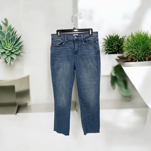 HUDSON JEANS BLAIR HIGH RISE STRAIGHT CROP LADIE'S COLOR CLAUDIA SIZE 29 - Picture 4 of 13